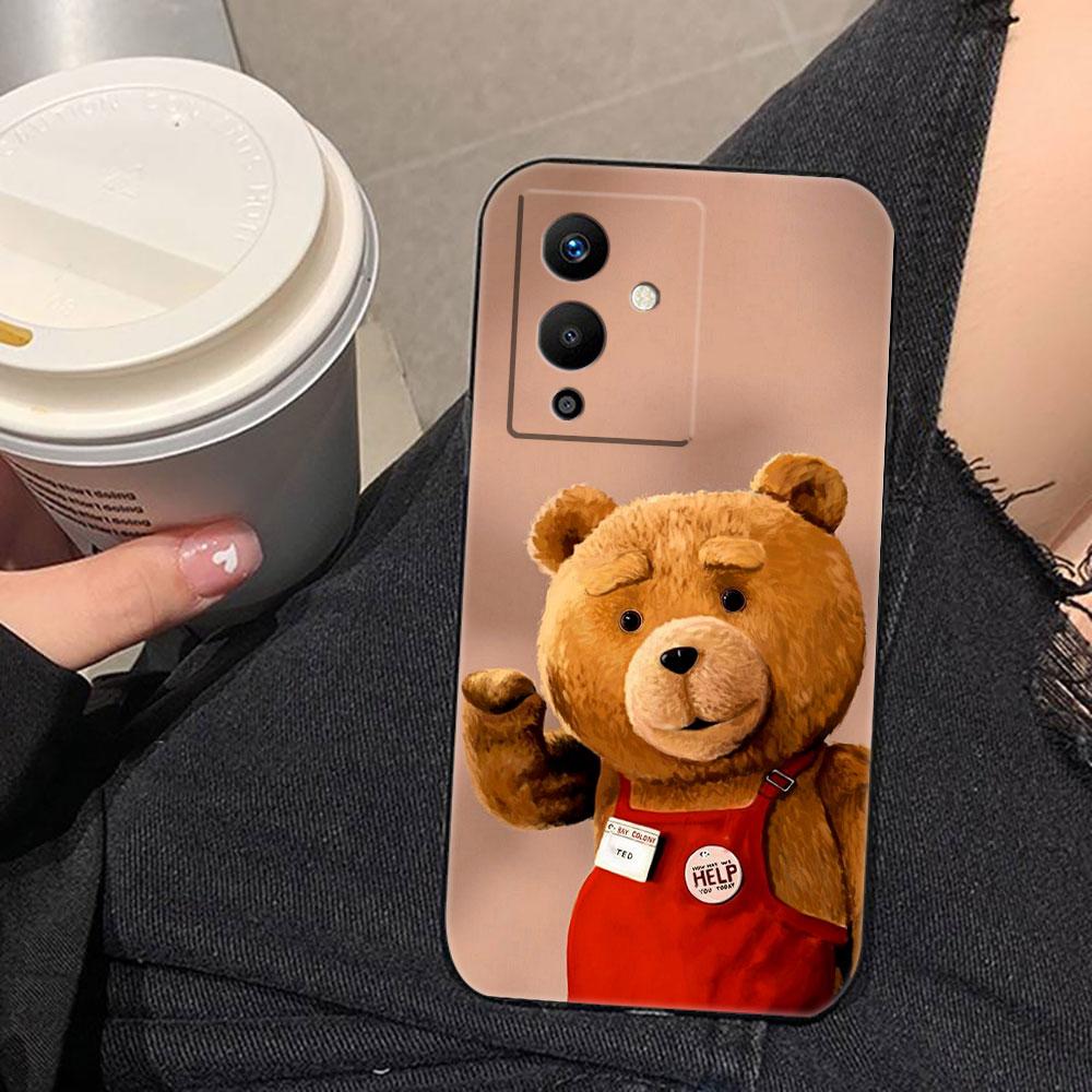 Забавный Милый Медведь Чехол для Телефона Для Infinix TECNO POP SPARK SMART 6 7 8 9 CAMON 40 30 30S 15 16 17 20 20C Pro Чехол Обложка Корпус Capa