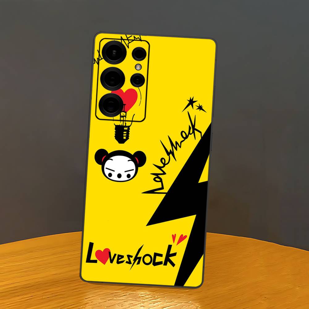 Popular Animation P-Pucca Phone Case For Samsung S 24 Fe 25 Ultra Plus 20 Lite 21 30 22 23 24 22 Ultra 5G Fundas