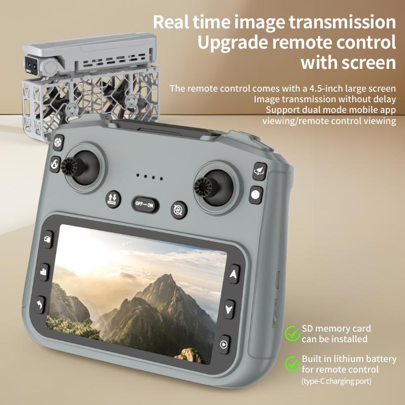 2025 S161 MAX Drone 4K Professional HD Camera FPV  Brushless optical flow positioning 4.5-inch screen control RC Quadcopter Toys