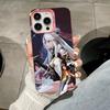 Game GI Ningguang Pink Translucent Mobile Phone Case for iPhone 17 16 15 14 13 12 11 X XR XS 8 7 Air Pro Max Plus Colorful Cover