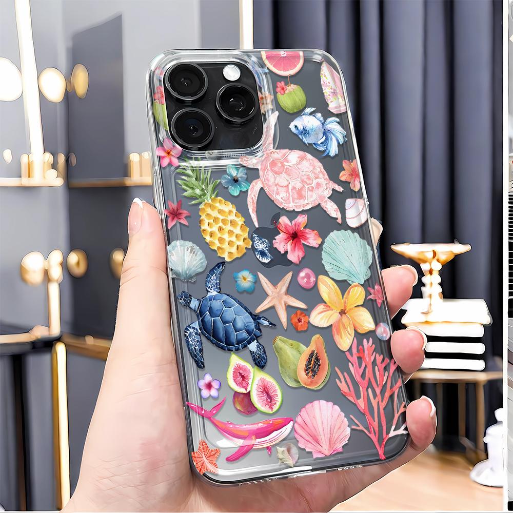 Advanced Blue Jellyfish Phone Case For IPhone 16 15 14 13 12 11 Pro Max XR XS Max 7 8 Plus Girl Kawaii Cover Case Funda Bumber