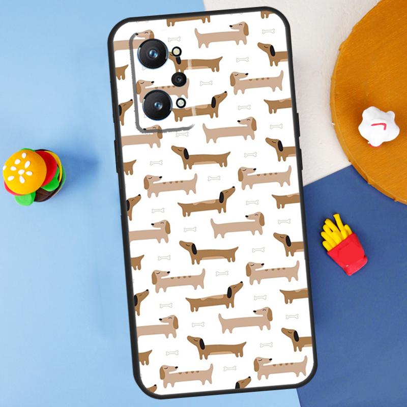 Мультяшная такса Для Realme 11 10 12 13 14 Pro Plus GT 5 6 6T GT7 Pro C61 C53 C51 C21Y C25S C55 C67 C75 Чехол
