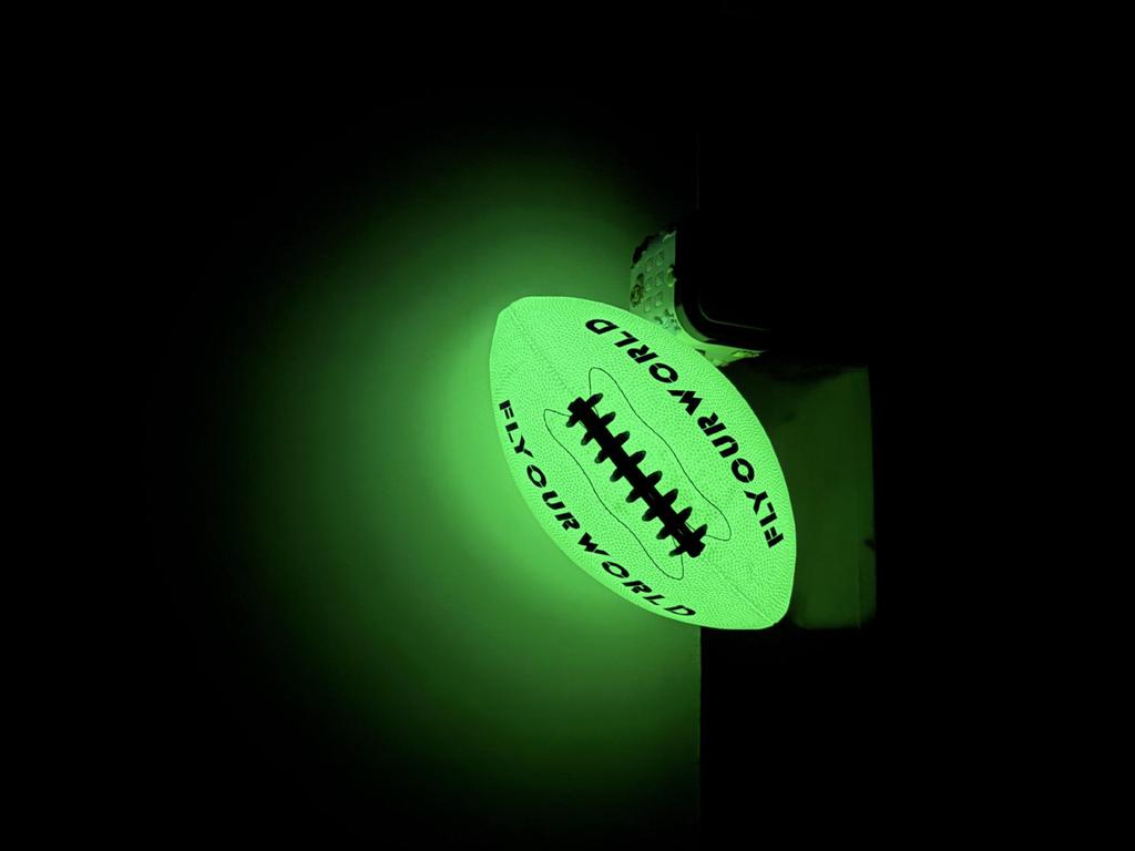 American-Style Luminous Glowing PU Football, Machine Sewn, Non-Slip, Sizes 6 & 9, Training Football.