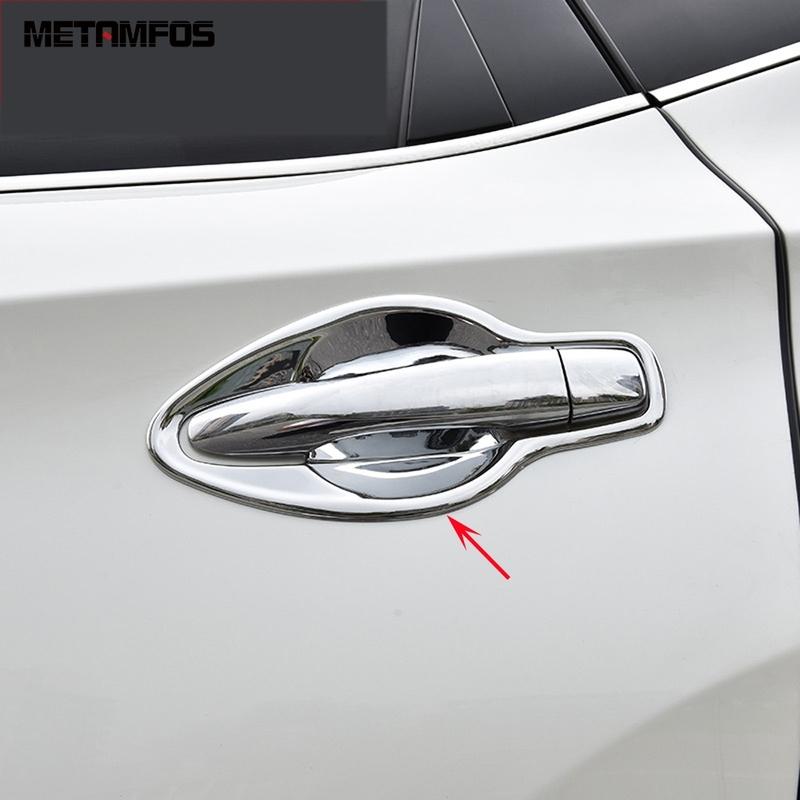 For Nissan Murano 2015- 2024 Chrome Side Door Handle Bowl Cover Trim Protection Cap Exterior Accessories Car Styling