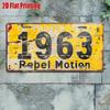 D Flat Open D Flat Retro Rebel Plaque Vintage Metal Wall Art In Yellow And Black HeavyDuty GarageCaf Sign