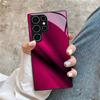 Глубокий красный узор закаленное стекло чехол для телефона подходит для Samsung Galaxy S26 S25 S24 S23 S22 S20FE/Ultra/Plus противоударная задняя крышка