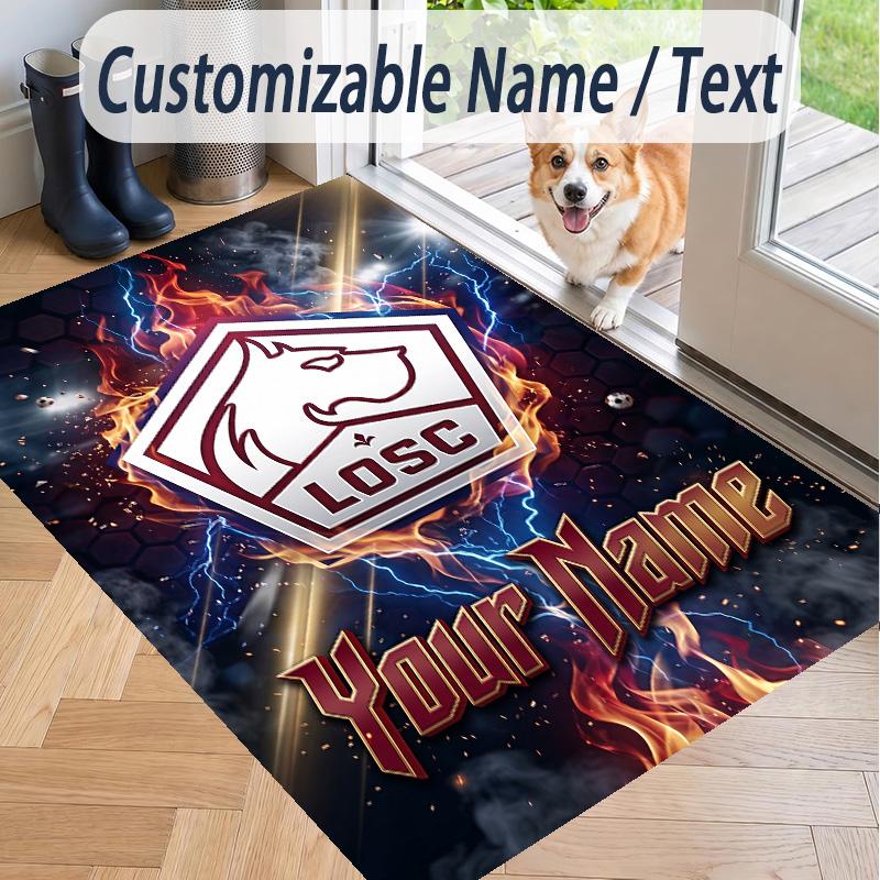 Custom Text Printed Rug LOSC Lille Non Slip Floor Carpet For Home Room Decor