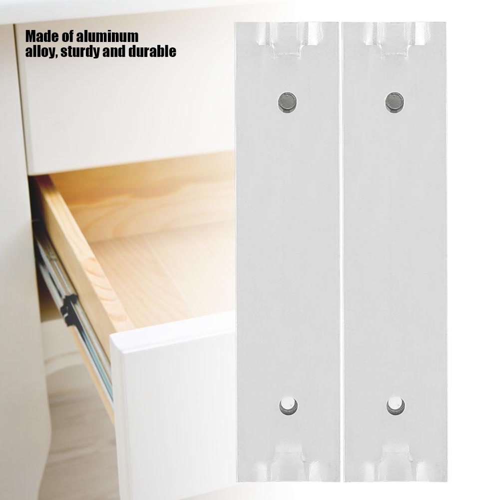 Набор из 2 шт. Мини из алюминиевого сплава Прочные Гладкие Направляющие для Ящика Шкафа