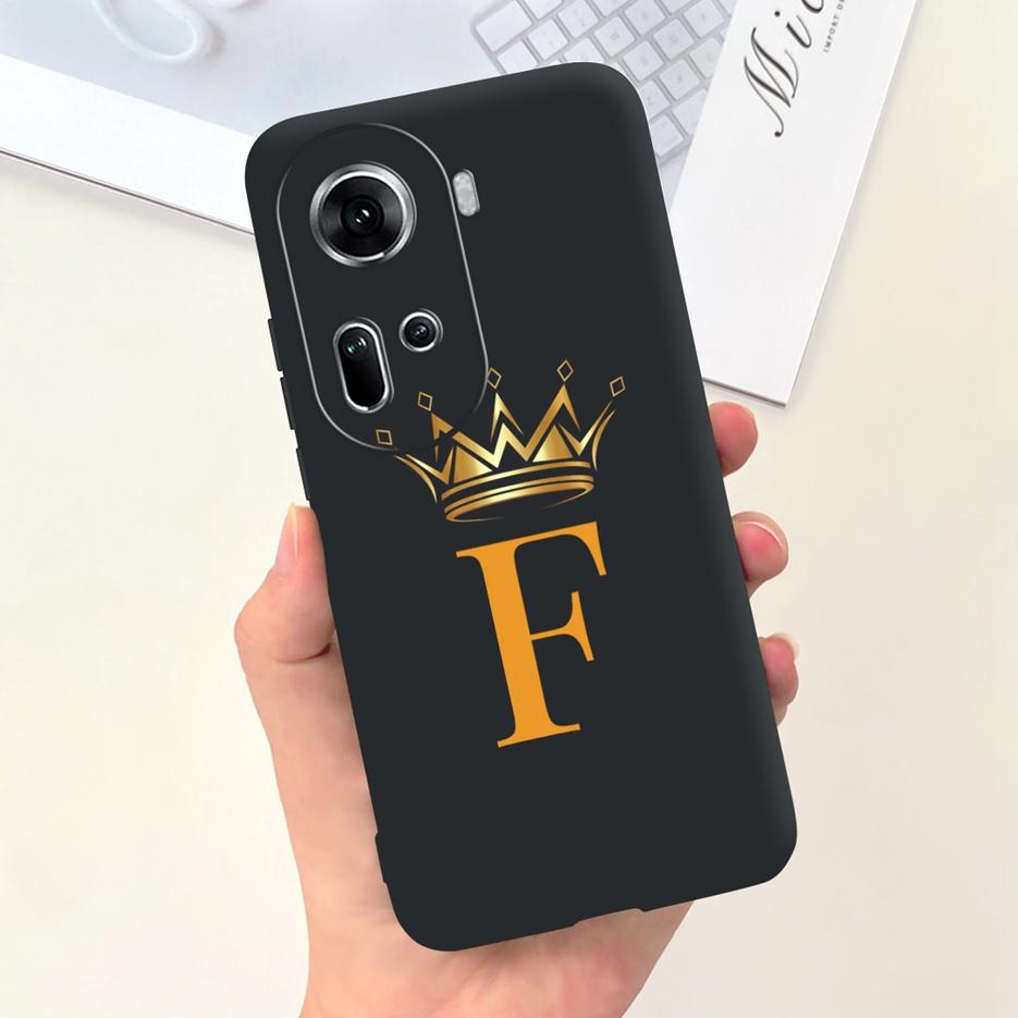 Чехол для Oppo Reno 11 5G Reno11 F Милая корона Буквы Чехол Мягкий силиконовый чехол для телефона Для Oppo Reno11 Pro Reno 11F Задняя крышка Сумки