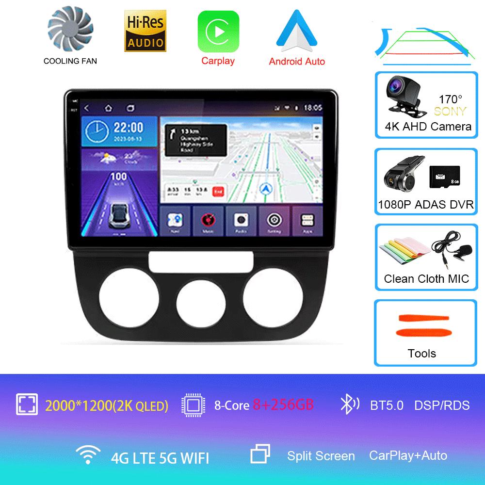 Автомобильное радио Android 14 Carplay Auto для Volkswagen Jetta 5 2005 2006 2007 2008 2009 2010 GPS мультимедийный проигрыватель 4G головное устройство стерео