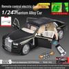 Модель автомобиля Rolls-Royce Phantom из легкого сплава в масштабе 1/24 со звуком, светом и крышей в виде звездного неба для детской коллекции и украшения.