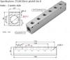 Распределитель воздушной магистрали 1/2" 1/4" Пневматический быстроразъемный соединитель Шланг Алюминиевый блок Разветвитель 2 3 4 5 6 7 8 9 10-ходовой