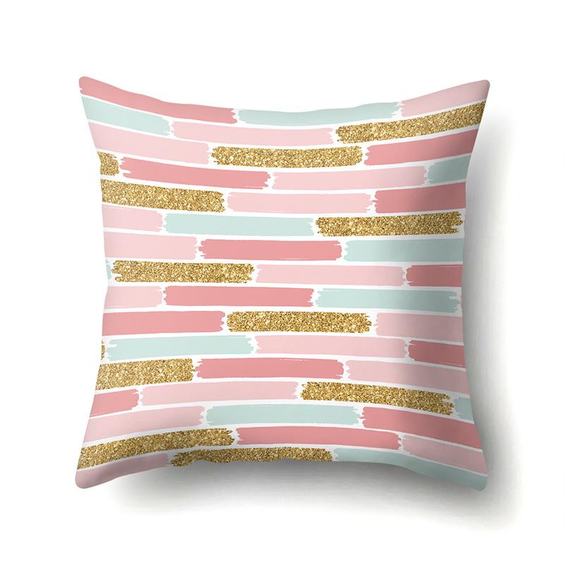 Ins Style Abstract Creative Polyester Pillow Case Car Decoration Home Printed Bedside Cushion Cover Pillow Case