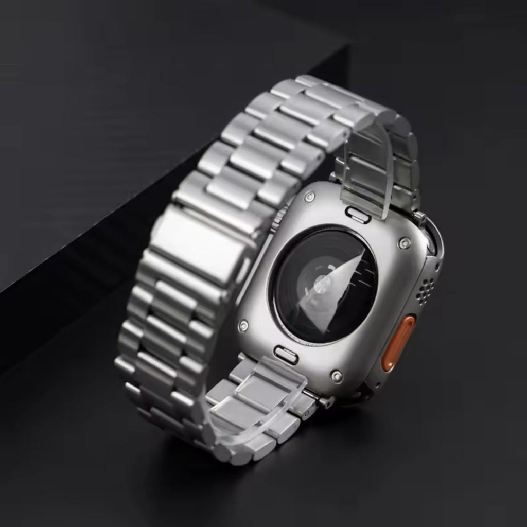 Стеклянный корпус + Металлический ремешок из нержавеющей стали для Apple Watch S11 S10 42 мм 46 мм 45 мм 44 мм 41 мм 40 мм iWatch Серии 11 10 9 8 7 6 5 4 se