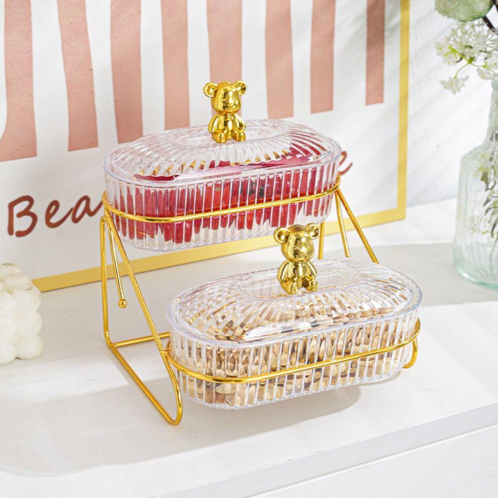 С крышкой фруктовый поднос прозрачная банка для хранения многоцелевая коробка для хранения закусок чайный столик