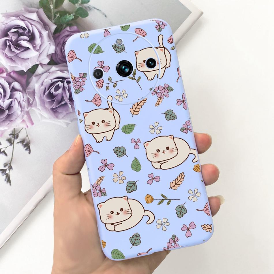 For Realme 11 Pro Plus 5G Phone Case Cute Cat Painted Jelly Silicon Soft Back Cover For Realme 11 Pro+ 11Pro 5G Cases Bumper