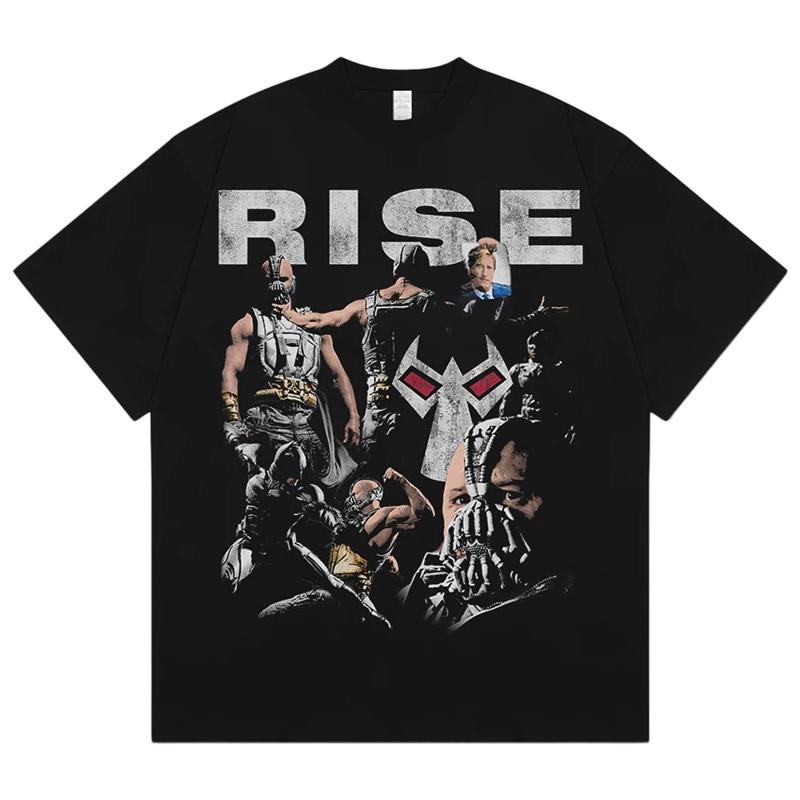 Batman The Dark Knight Rises Bane TShirt Oversized Cotton Y2K Streetwear Casual Crew Neck Short Sleeve Tee for Men and Women