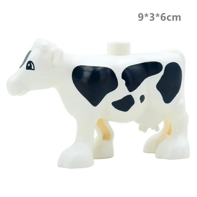 Big Size Building Blocks Animal Accessories Figures Farm Poultry Livestock Cat Rabbit Compatible Bricks Toys Children Kids Gifts