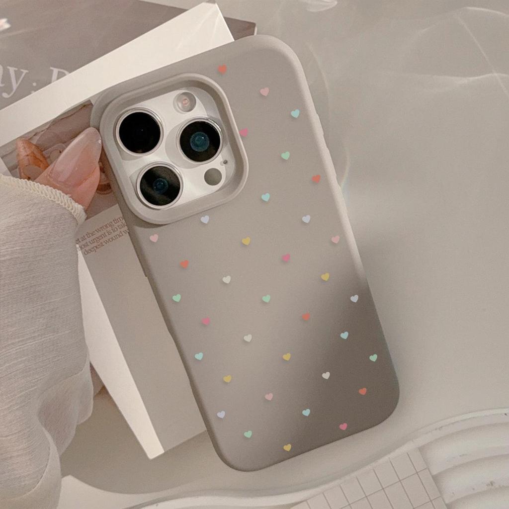 Красочный маленький чехол для телефона в форме сердца, подходящий для телефонов Apple