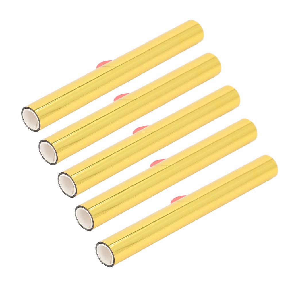 5 рулонов фольги для горячего тиснения Термопереносная бумага PU PET Искусство и ремесла Фольга для тиснения Рулон 3 метра