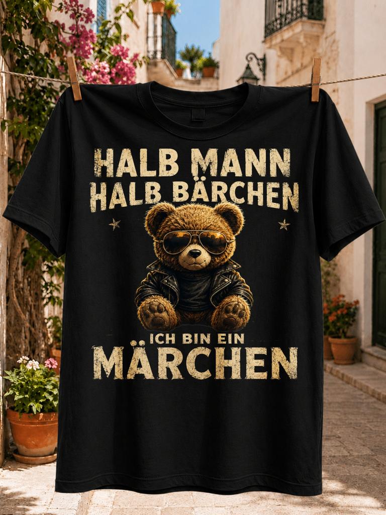 Cool Teddy Bear In Aviator Leather Biker Styling And Distressed Gerunisex Marchen Joke Text Unisex All Unisex All Tshirt