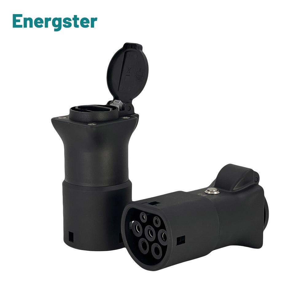 Type2 V2L Discharger Adapter Vehicle EU Socket with Power-off Button 4.7Inch Portable For Jaecoo 7 BYD MG Renault Hyundai Kia