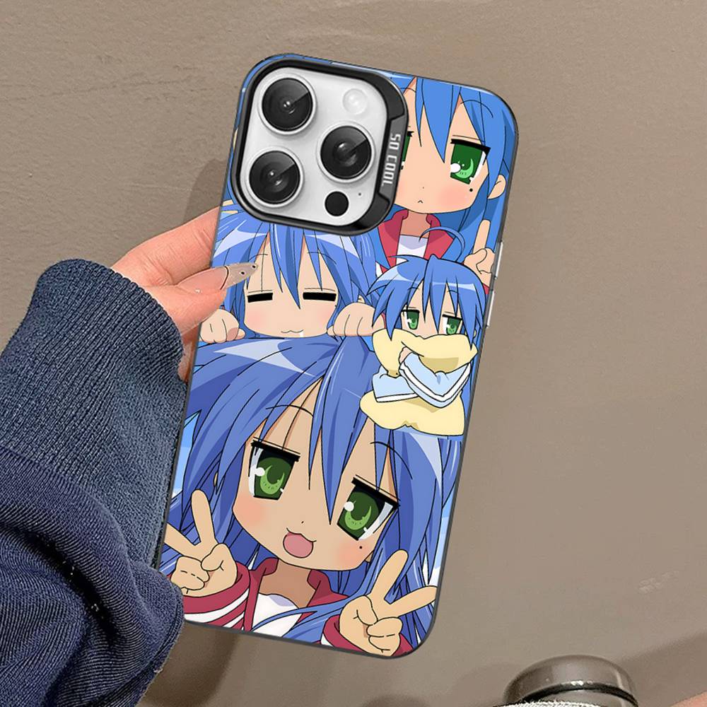 Чехол для телефона с изображением аниме-девушки Lucky Star для IPhone 16 15 14 13 12 11 17 Pro MAX Plus Pro, матовый, противоударный