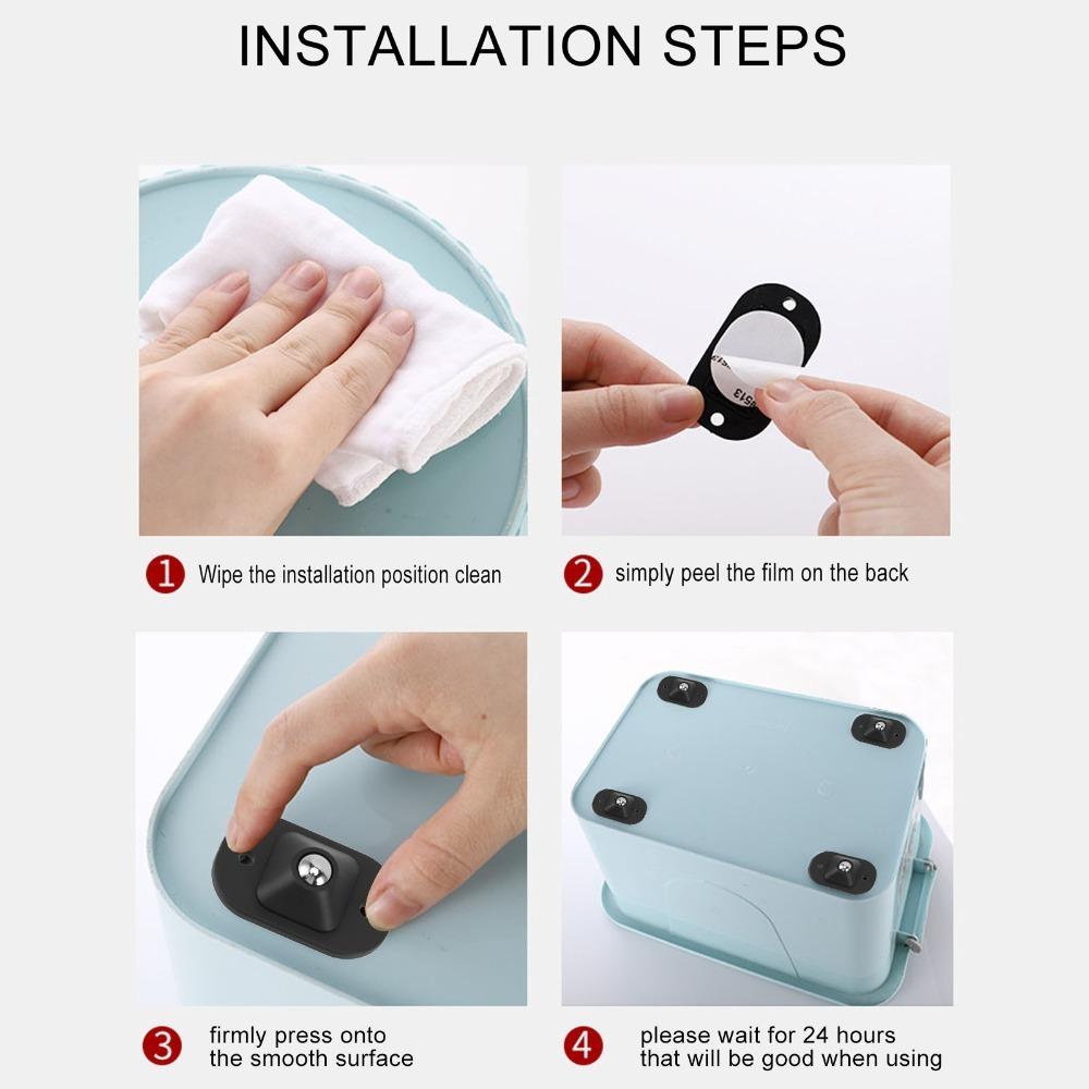 12pcs Smooth Rotation Mini Swivel Wheels Easy Install Slider Rollers  Air Fryer
