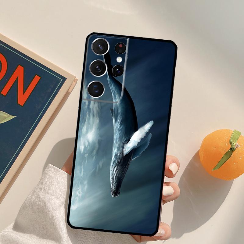 Красивая картина Синего кита Чехол для телефона для Samsung Galaxy S22 S23 S21 Ultra S20 FE S8 S9 S10 Plus Note 10 20 Ultra Чехол
