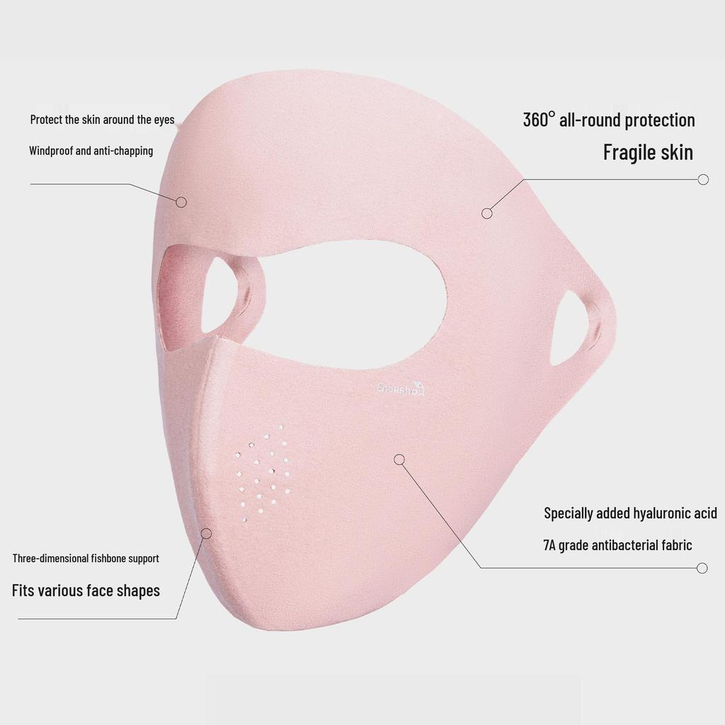 Women's 3D Windproof Full Face Mask - Warm Australian Wool for Autumn/Winter Cycling
