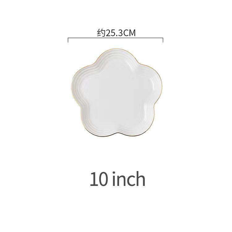 Креативная тарелка в форме цветка, керамическая тарелка для стейка, тарелка для салата, тарелка с фруктами, посуда, кухонные принадлежности, столовая одежда