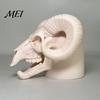 Exaggerated Horn Hitch Design Cover Cap for The Trailer Coupling, 3D Printed Ram Skull Unique Accessory Cover, Black/White Bone Truck, Recreational