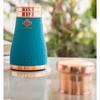 CopperBlue Silk Finish Bedroom Bottle with Inbuilt Glass, 950 ML, Health-Boosting Water Bottle, Ideal for Home, Office, Travel, and Gifting