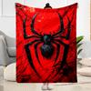 Black Spider Background Blanket Ultra-Soft Great for Livingroom Couch Chair for All Seasons Modern Gift for Travel Home Birthdays