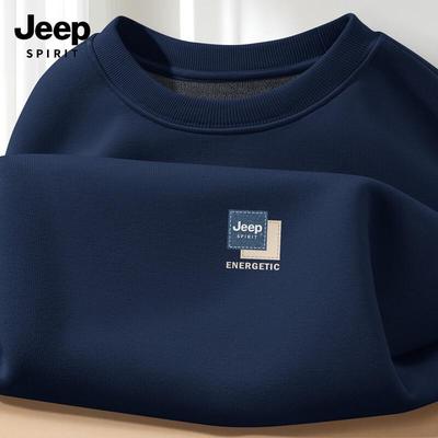 Мужской свитшот JEEP SPIRIT с флисовой подкладкой и круглым вырезом