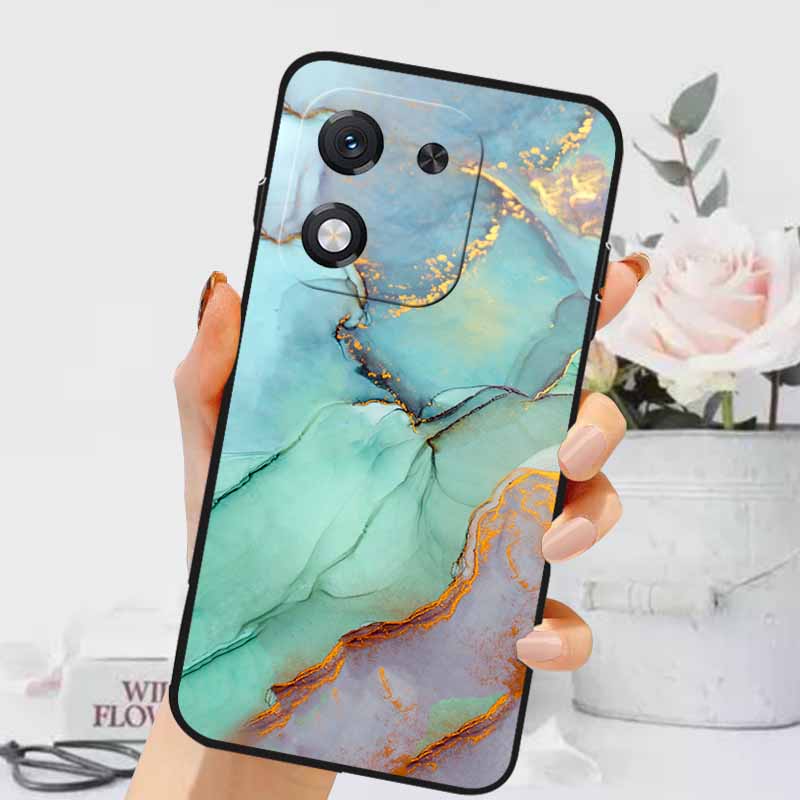 Чехол для Honor X70i 5G Роскошный Мраморный Силиконовый Мягкий Чехол для Телефона для Honor X70i 5G Защитная Задняя Крышка из ТПУ ABR-AN00 Coque Capa