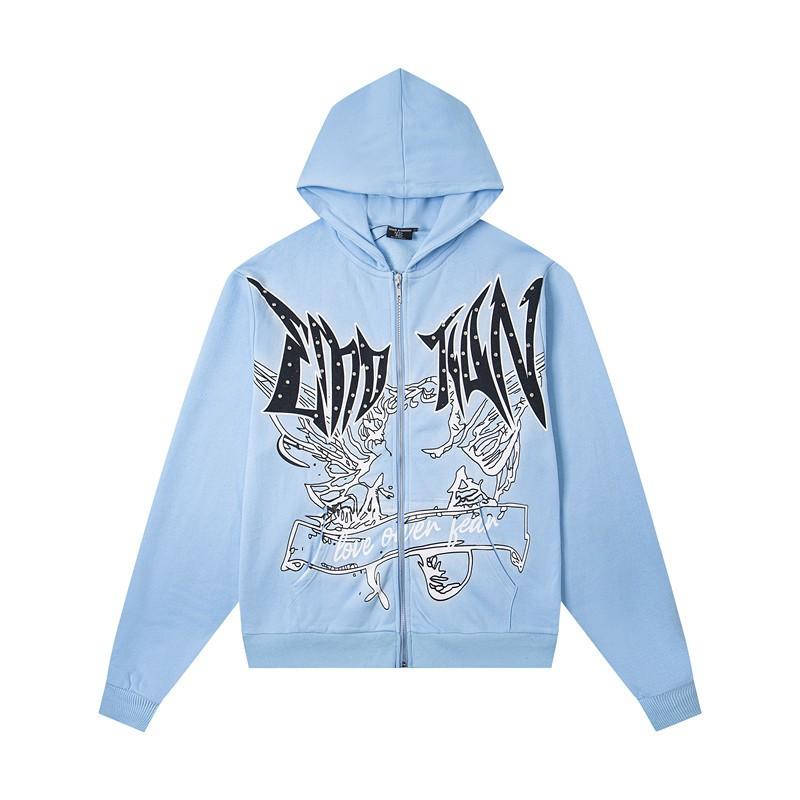 Street Style Hooded Sweatshirt Men Women Loose Fit Printed Design Casual Wear