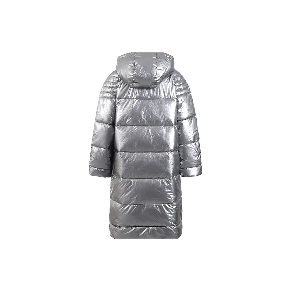 Armani Exchange SS23 Solid Color Loose Fit Mid-Length Cotton Coat Women Coats Silver 6LYK07-YNSKZ-6908