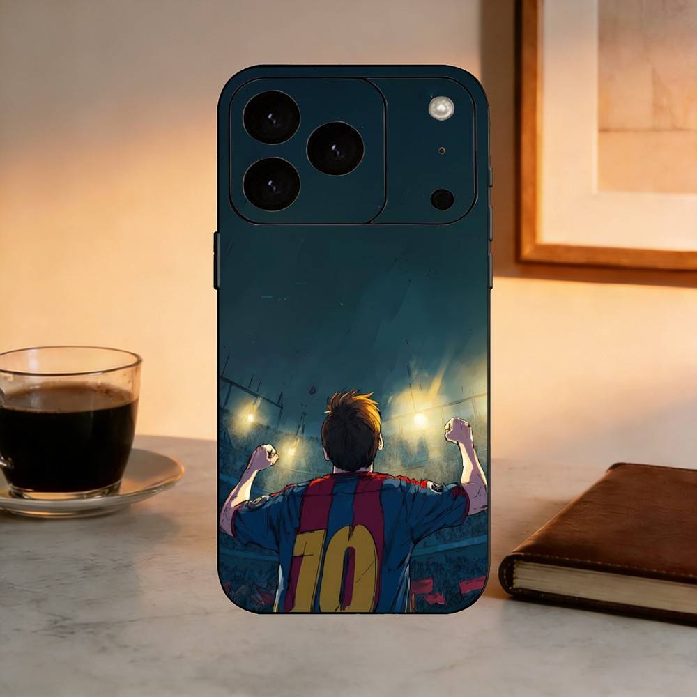 LIONEL Лео Месси-i F-Football Чехол для телефона для iPhone 17,16,15,14,13,12,11 Plus,Pro Max,XS,Мягкий силиконовый черный чехол