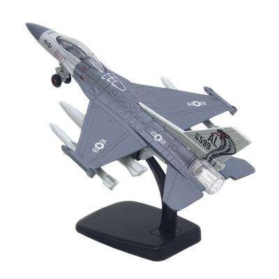 1/72 F16 Игрушечный самолет, Игрушечный истребитель для детей, Игрушечные самолеты с откатным механизмом, Модель литья под давлением самолетов со светом и звуком, Металлические подарки для самолетов для детского декора