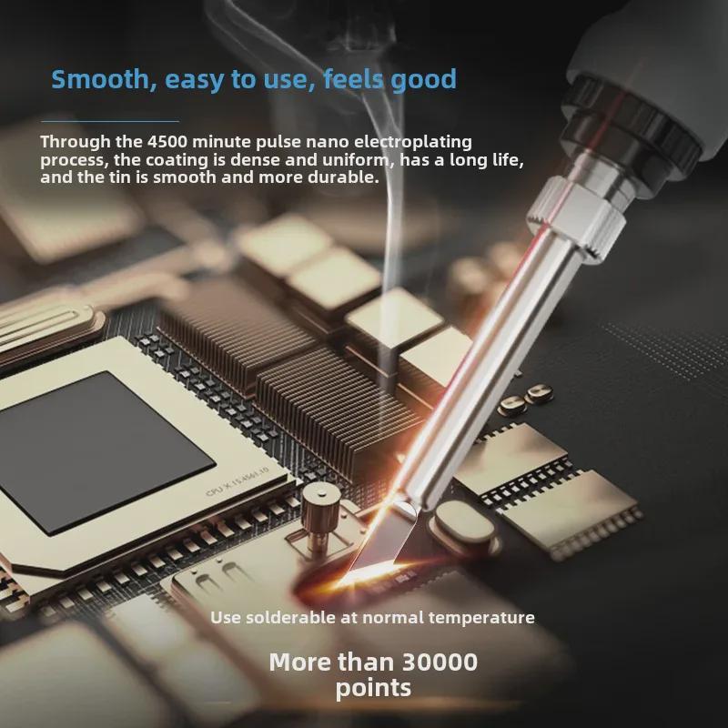 Jinruikang 936 Constant Temperature Soldering Iron with Interchangeable Heads: Chrome, Knife, Pointed, Horseshoe, Screwdriver.