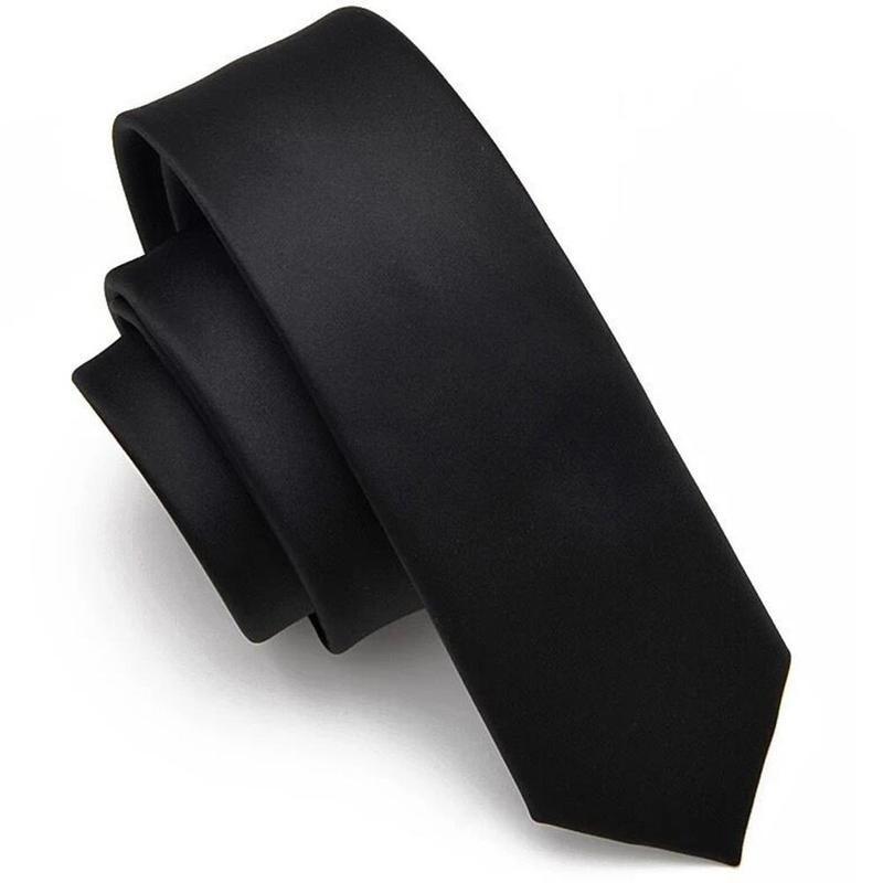Black Clip On Tie Security Tie Doorman Steward Matte Black Funeral Tie