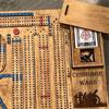 1/2 Sets Cribbage Wars Board Game Kids Adults Family Party Multiplayer Interactive Wooden Plastic Portable Continuous Cribbage Board Game Night