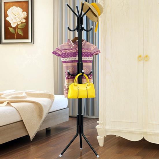 Yousheng Coat Rack with 12 Hooks Freestanding Coat Stand for Entryway Hallway Bedroom And Office Metal Coat Tree Holder for Coats Hats And Bags