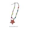 Модные necklaces со звездой и изящными бусинами, чокер со звездой, разноцветное ожерелье из бусин, подарок для подруг