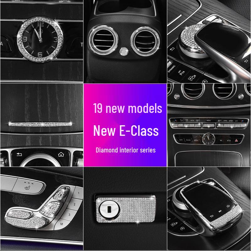 Набор из 8 кнопок регулировки сиденья с бриллиантами для Mercedes-Benz New E, C200, GLC260, E300L