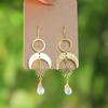 Серебряные геометрические кварцевые серьги с дизайном Луны и Звезды для женщин, летние
