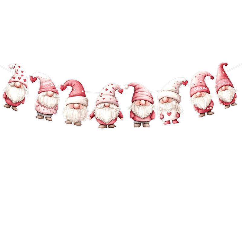 Cross-border Christmas letter flag banner paper Christmas latte flower flag hanging flag atmosphere decoration party decorations