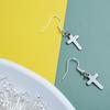 300 PCS 925 Sterling Silver Earring Hooks With Clear Rubber Earring Safety Backs Fish Hook Ear   Jewelry Findings Earring Parts DIY Making