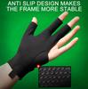 GETINFIT 1PC Billiard Glove Three Fingers Breathable Anti-Slip Snooker Table Quick-Drying Breathable Silicone Anti-Slip Material